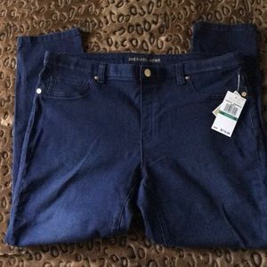 NWT Michael Kors dark wash cropped skinny jeans 16